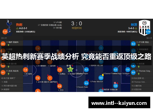 英超热刺新赛季战绩分析 究竟能否重返顶级之路